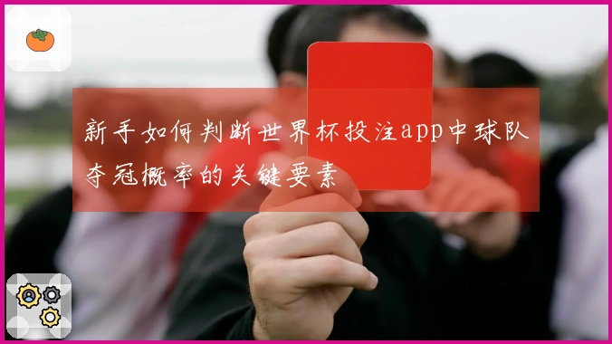 新手如何判断世界杯投注app中球队夺冠概率的关键要素